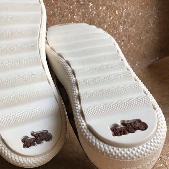 Coach Sig. Platform Lugged Khaki Sneaker Slip C115 - Picture 6 of 8